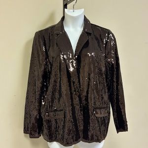 Chocolate sequin blazer